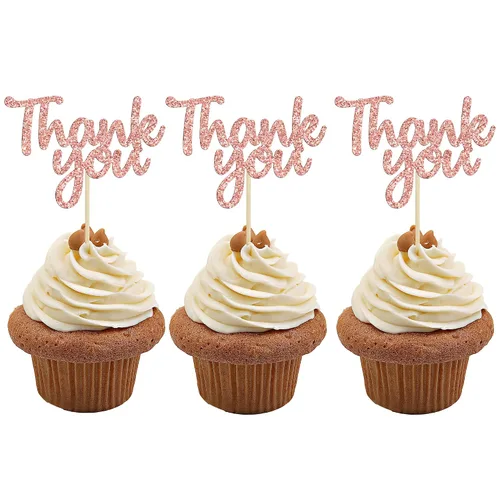 Miniatura 11 de Gyufise Paquete de 36 adornos para cupcakes con purpurina negra para Acción de Gracias, decoraciones para baby shower, niños y niñas, suministros