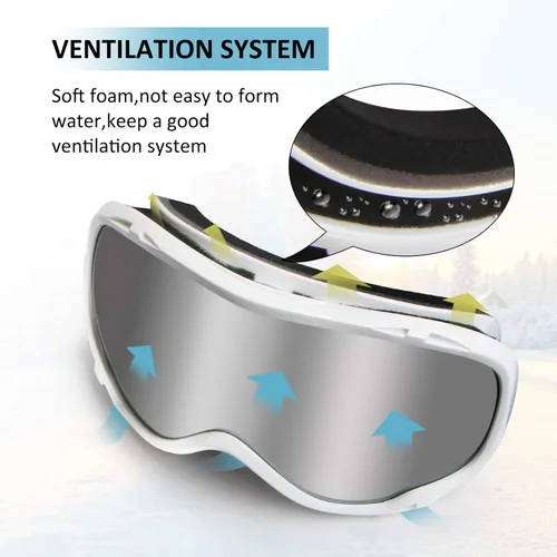 Miniatura 2 de Gafas de esquí para hombre y mujer, gafas de snowboard OTG, gafas deportivas de nieve para jóvenes y adultos