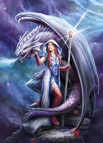 Miniatura 2 de Clementoni - 39525 - Anne Stokes Puzzle - Dragón Mago - 1000 Piezas - Hecho en Italia - Rompecabezas para adultos