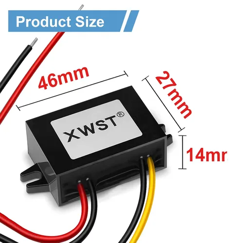 Miniatura 3 de 12V 24V reductor de voltaje convertidor de 5V 1A 5W, regulador de 5 voltios impermeable DC/DC Buck transformador fuente de alimentación