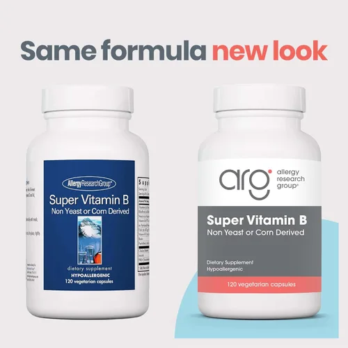 Miniatura 2 de Allergy Research Group ARG Super Vitamina B - Suplemento completo de vitamina B - Coenzima B2 y B6 para una biodisponibilidad mejorada - Apoyo al