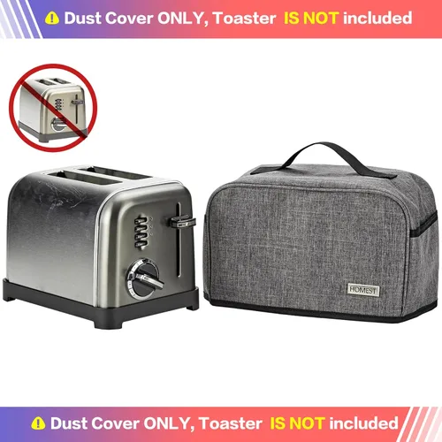 Miniatura 5 de Funda HOMEST para tostadora con bolsillos compatible con Cuisinart de 2 rebanadas, puede contener cuchillo esparcidor de mermelada y pinzas