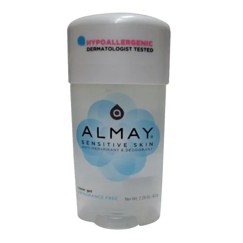 Almay Gel transparente antitranspirante y desodorante sin fragancia, 2.25 onzas (paquete de 5)