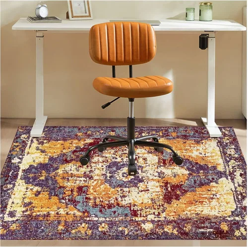 Miniatura 14 de Tapete para silla de oficina para suelo de madera dura, 36 x 48 pulgadas, tapete antideslizante para silla de escritorio para suelos duros, alfombra