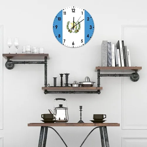 Miniatura 672 de Cheyan Reloj de pared con bandera de Canadá de 12 pulgadas, silencioso, sin tictac, de PVC, funciona con pilas, reloj redondo decorativo, regalo