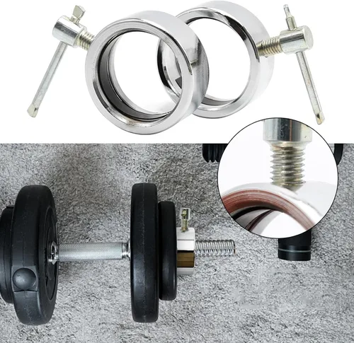 Miniatura 4 de Collares de bloqueo de barra olímpica, 2 piezas, se adapta a abrazaderas de tornillo de barra olímpica de 2 pulgadas, adecuado para entrenamiento