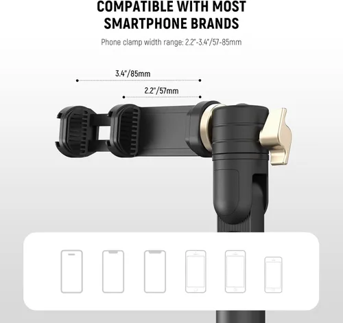 Miniatura 6 de NEEWER MT010 - Soporte de teléfono celular para escritorio, mesa de oficina ajustable, compatible con iPhone y Samsung para grabación de video