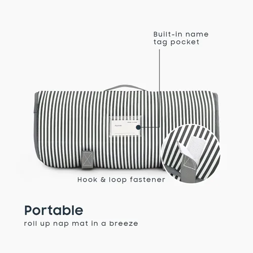 Miniatura 3 de Wake In Cloud - Tapete para siesta para niños pequeños con almohada y manta, tela 100% algodón, para niños y niñas de 3 años más en guardería