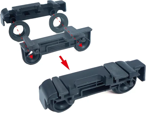 Miniatura 3 de Conjunto de rodillos para lavavajillas GDT545PSJ0SS compatible con GE WD28X27241 WD12X10438 WD12X26146 (1 par)