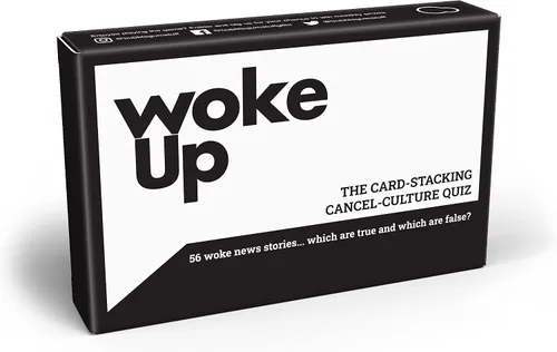 Bubblegum Stuff Woke Up - The Woke AF Trivia Game - Divertido juego de apilamiento de cartas verdaderas o falsas - Juegos de cartas para adultos -