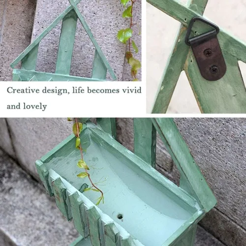 Soporte para plantas, maceta de pared de 2 capas para balcón, soporte decorativo para flores, patio, decoración interior, estante de flores