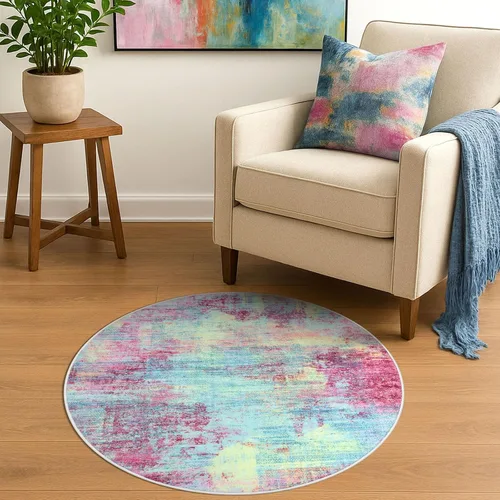 Miniatura 1012 de IOHOUZE Alfombra abstracta lavable de 3 x 12 pies para pasillos, antideslizante para cocina, camino de entrada de lana sintética para interiores