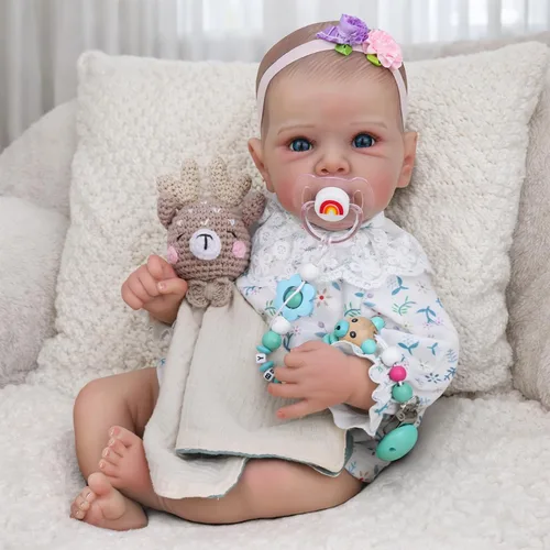 Miniatura 7 de WOOROY Muñecas realistas de bebé Reborn – 20 pulgadas de silicona realista bebé niña con cuerpo de vinilo completo, muñeca de bebé recién nacida