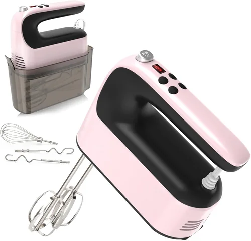 Miniatura 20 de Yomelo Batidora de mano digital de 9 velocidades, potente motor de CC de 400 W, batidora de mano eléctrica de mano con estuche de almacenamiento a