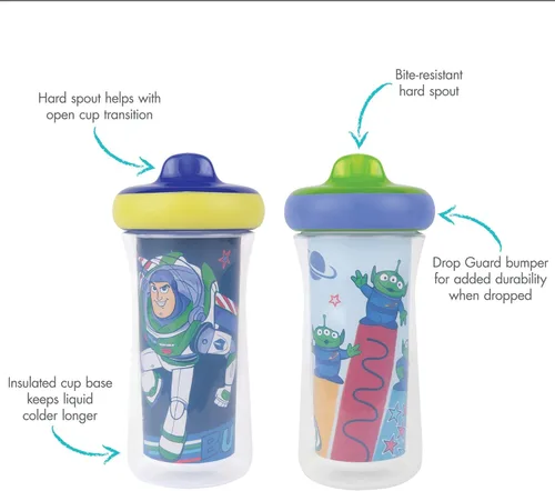 Miniatura 4 de The First Years Disney/Pixar Toy Story Vasos con Boquilla Aislados para Niños - Vasos para Niños Pequeños Seguros para Lavavajillas a Prueba