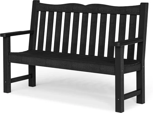 Stoog Banco de Exterior para 2 Personas para Todo Clima, Capacidad de 800 libras Banco de Jardín de Plástico HIPS para Patio, Patio Trasero, Porche