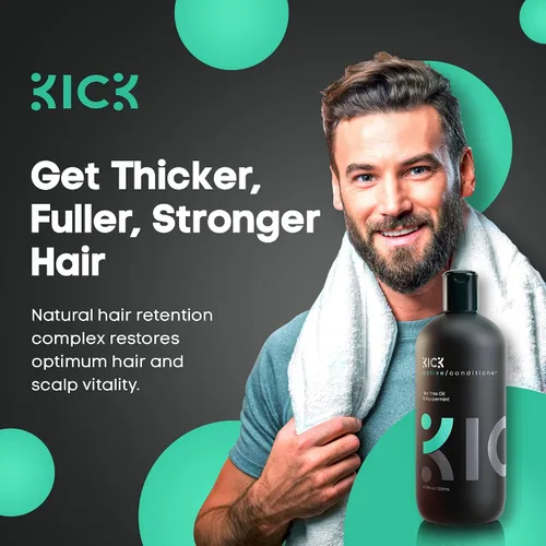 Miniatura 4 de Kick Champú + acondicionador + espray de sal marina estilo esencial paquete de alto rendimiento anticaspa limpia/acondicionador para cabello