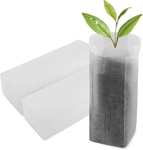 Miniatura 19 de 100 bolsas de vivero para plantas – 7.87 x 13.77 pulgadas, bolsas transpirables de cultivo de plantas, macetas de tela para cultivo de plantas