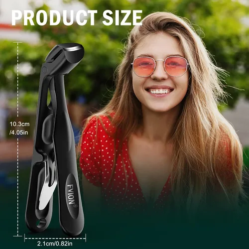 Miniatura 7 de FVION Cortaúñas angulares para uñas gruesas de los pies – Cortaúñas extra grandes para personas mayores, cortador de uñas de los pies resistente