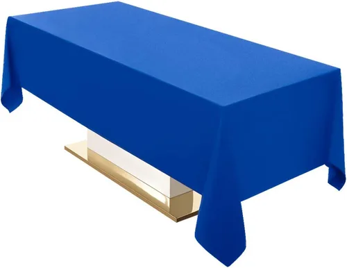 Miniatura 16 de Surmente Mantel rectangular de poliéster de 60 x 102 pulgadas para bodas, banquetes o restaurantes (negro, paquete de 2)