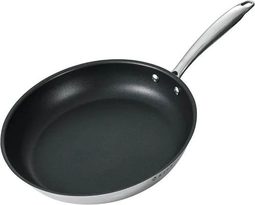 NANFANG BROTHERS Sartén antiadherente 316 de 11 pulgadas, núcleo de cobre de grado alimenticio, parte inferior compuesta de 3 capas, cuerpo de olla