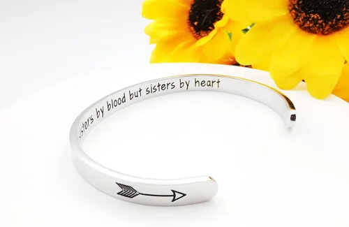 Miniatura 123 de Pulseras inspiradoras para mujer, joyería de acero inoxidable, con refranes, pulsera motivacional con mensaje oculto, pulseras grabadas para mejor
