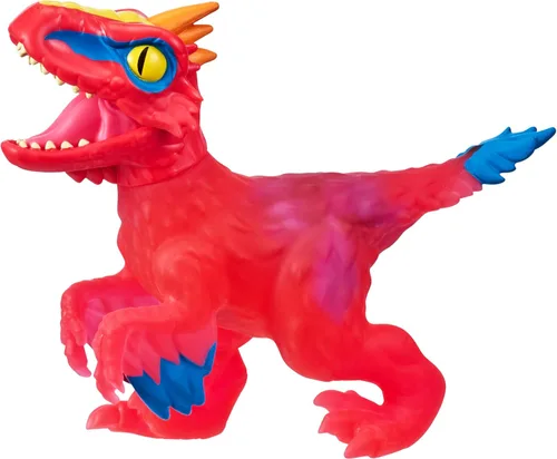 Heroes of Goo JIT Zu - Juguete de mundo Jurásico con licencia, Chomp Attack, Piroraptor elástico.