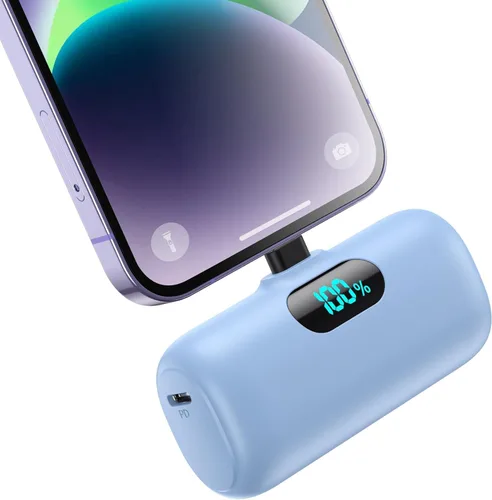 Miniatura 13 de Cargador portátil pequeño para iPhone 14/13,5000mAh PD cargador de carga rápida, mini batería portátil cargador de teléfono esencial de viaje