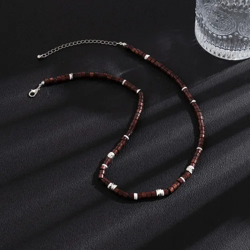 Miniatura 6 de Uarein Collares bohemios con cuentas para mujeres y hombres, hechos a mano, arcilla polimérica con cuentas, gargantillas de verano, puka, concha