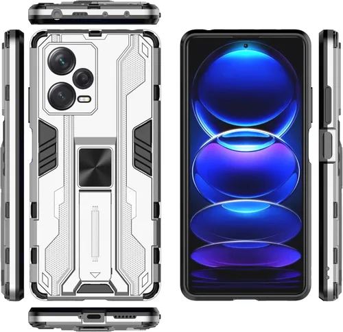 Miniatura 6 de Pzwoxukhov Funda para Xiaomi Redmi Note 12 Pro+ 5G/Note 12 Pro Plus, funda protectora para teléfono con función de atracción magnética, color azul