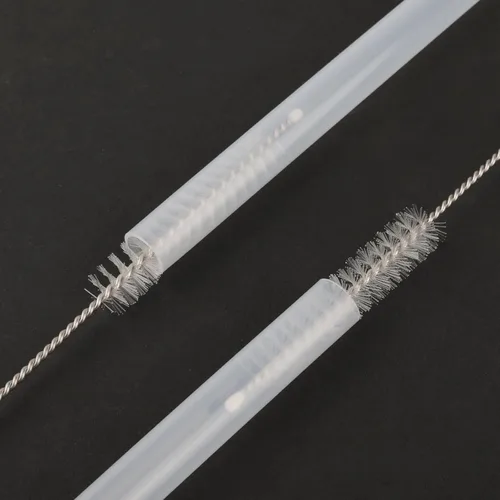 Miniatura 5 de CampTek Pajitas de repuesto compatibles con botella aislada al vacío YETI Rambler de 18 onzas, incluye 5 popotes, 1 cepillo de limpieza
