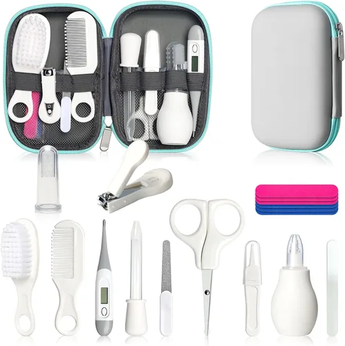 Miniatura 13 de Kit de aseo para bebés para niños y niñas, seguridad para recién nacidos, juego de aseo esencial para guardería, regalo para padres primerizos