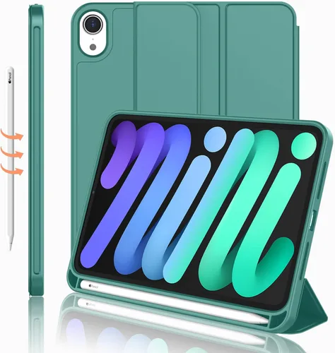 Miniatura 20 de iMieet Funda para iPad mini 7 2024 (A17 Pro), iPad mini 6 (8.3 pulgadas, modelo 2021), iPad mini 7ª/6ª generación con soporte para lápices, funda