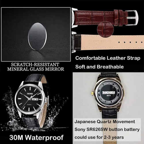 Miniatura 3 de SKMEI Par de relojes para parejas, hombres y mujeres, para él y para ella, juego de relojes para esposo, esposa, San Valentín, reloj de pulsera a