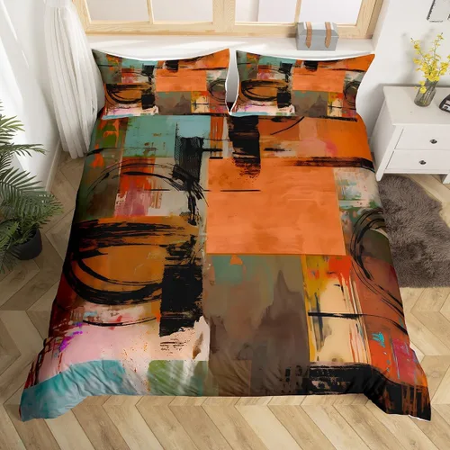 Miniatura 18 de Juego de funda de edredón con estampado de rana para niños, juego de ropa de cama Kawaii para decoración de habitación, diseño de hongos y rana