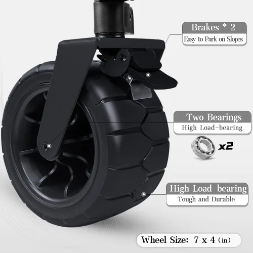 Miniatura 3 de Whitsunday Carro plegable, gran capacidad, 400 libras, ruedas todo terreno, carro utilitario resistente para jardinería, compras, pesca, campamento