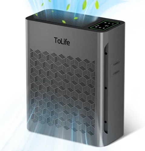 Miniatura 9 de ToLife Purificadores de aire para el hogar, habitación grande de hasta 1295 pies cuadrados, con pantalla PM 2.5, sensor de calidad del aire, modo