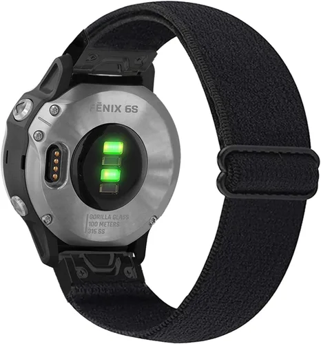 Abanen Correas elásticas de nailon para reloj Garmin Fenix 8 de 1.61 pulgadas, epix Pro de 1.654 pulgadas, Fenix 7S, 6S/5S, ajuste rápido, 20
