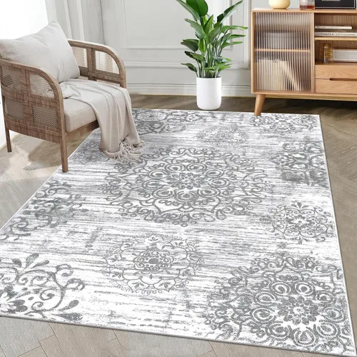 Miniatura 55 de HEBE Alfombra Pasillo 2'x10' Lavable Vintage Desgastada Alfombras de Área Antideslizante Alfombra de Lavandería Boho Alfombras de Piso para Pasillos