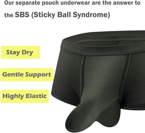 Miniatura 5 de ZONBAILON Men's Bulge Enhancing Brief Dual Pouch Underwear Breathable Bikinis Boxer Modal Trunk
