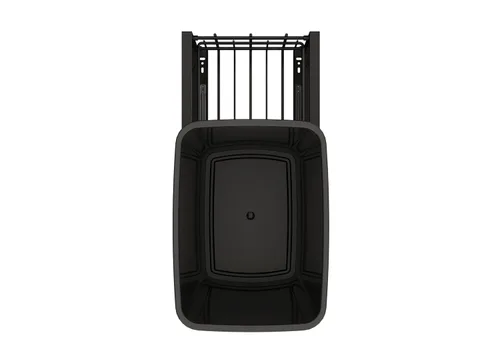 Miniatura 4 de Contenedor de basura extraíble de aluminio de 35 cuartos de galón con cierre suave para gabinetes de base de 15