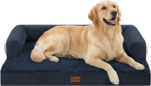 Miniatura 11 de Camas Ortopédicas para Perros de Tamaño Grande, Espuma de Celdas Impermeables tipo Huevera, Camas tipo Sofá para Perros Medianos para Jaula 35x22
