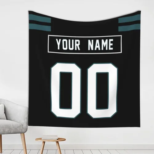 Miniatura 17 de Tapiz personalizado de fútbol americano personalizado con cualquier nombre, tapiz de 59 x 59 pulgadas, para colgar en la pared, gimnasio, deportes