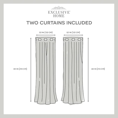 Miniatura 6 de Exclusive Home Sateen Rugby - Par de paneles de cortinas opacas con ojales en la parte superior, de sarga a rayas, para oscurecer la habitación, 52