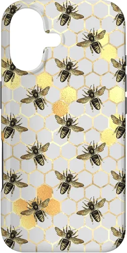 Miniatura 31 de iPhone 12 Pro Max Bumble Bee - Honeycomb Apicultor amarillo Abeja patrón caso
