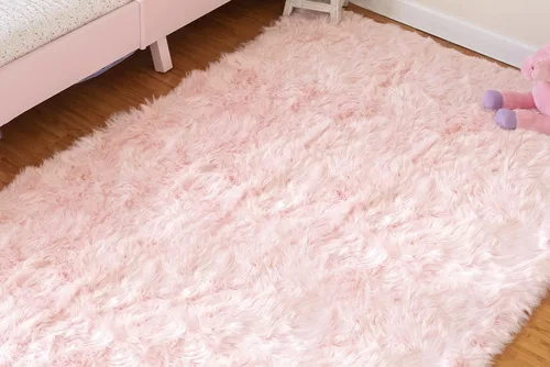Miniatura 18 de Alfombra de piel sintética suave y sedosa, de 8 x 10 pies, alfombra negra esponjosa de oveja, alfombra rectangular para sala de estar, dormitorio