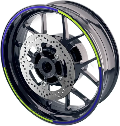 Miniatura 20 de MC MOTOPARTS Pegatinas de llanta exterior de 17 pulgadas C02B compatibles con YZF R125 MT125 MT07 MT10 MT25 FZ25 MT03 (azul)