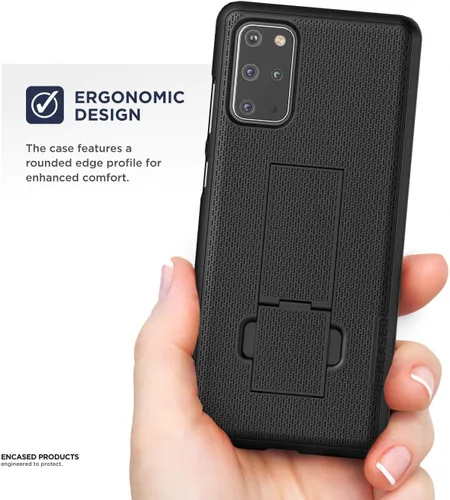 Miniatura 4 de Encased Funda con clip para cinturón para Galaxy S20 Plus (2020 DuraClip) Funda delgada con funda (Samsung S20+ 6.7), color negro
