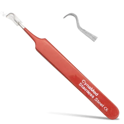 Pinzas para puntos negros, extractor de comedia quirúrgica y astillas con punta de acero curvada, herramienta ideal para eliminar manchas y acné,