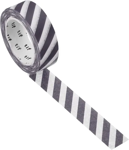 Miniatura 10 de PATIKIL Cinta holográfica Washi de 0.59 pulgadas x 10.93 yardas, 1 rollo de calcomanías autoadhesivas con patrón de rayas para decoración de Rosa